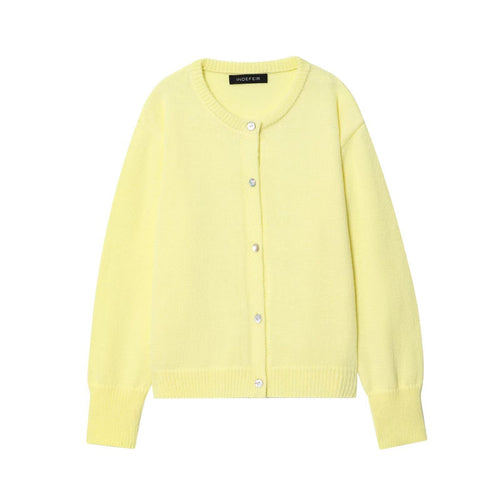 SUENTA Damen Weiche Strickjacke Mit Dezenten Knopfdetails
