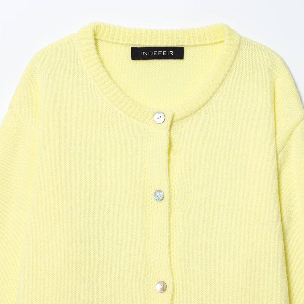 SUENTA Damen Weiche Strickjacke Mit Dezenten Knopfdetails
