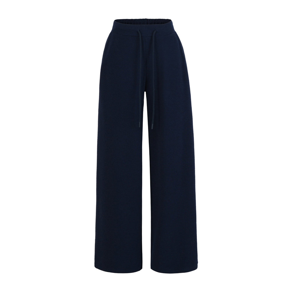 SUENTA Damen Weite Comfort-Hose Weichem, Atmungsaktivem Stoff Dunkelblau