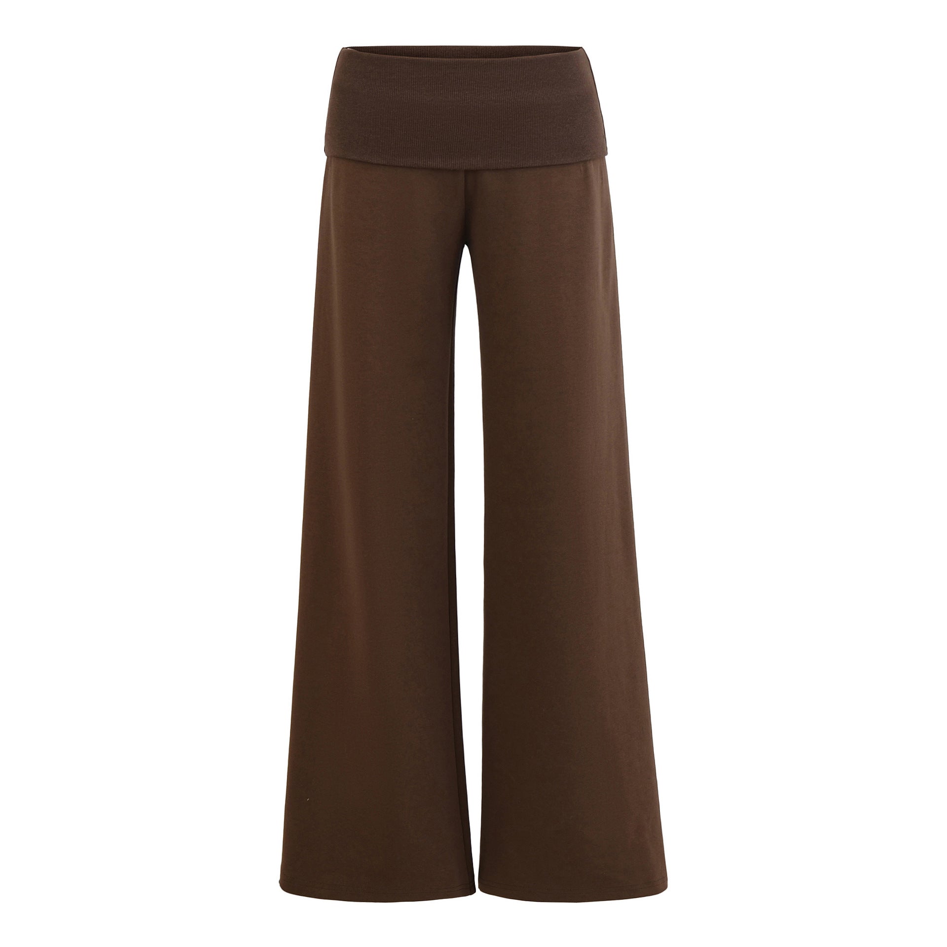 SUENTA Damen Weite Jersey-Loungehose Elastische Bund Komfort Hellbraun