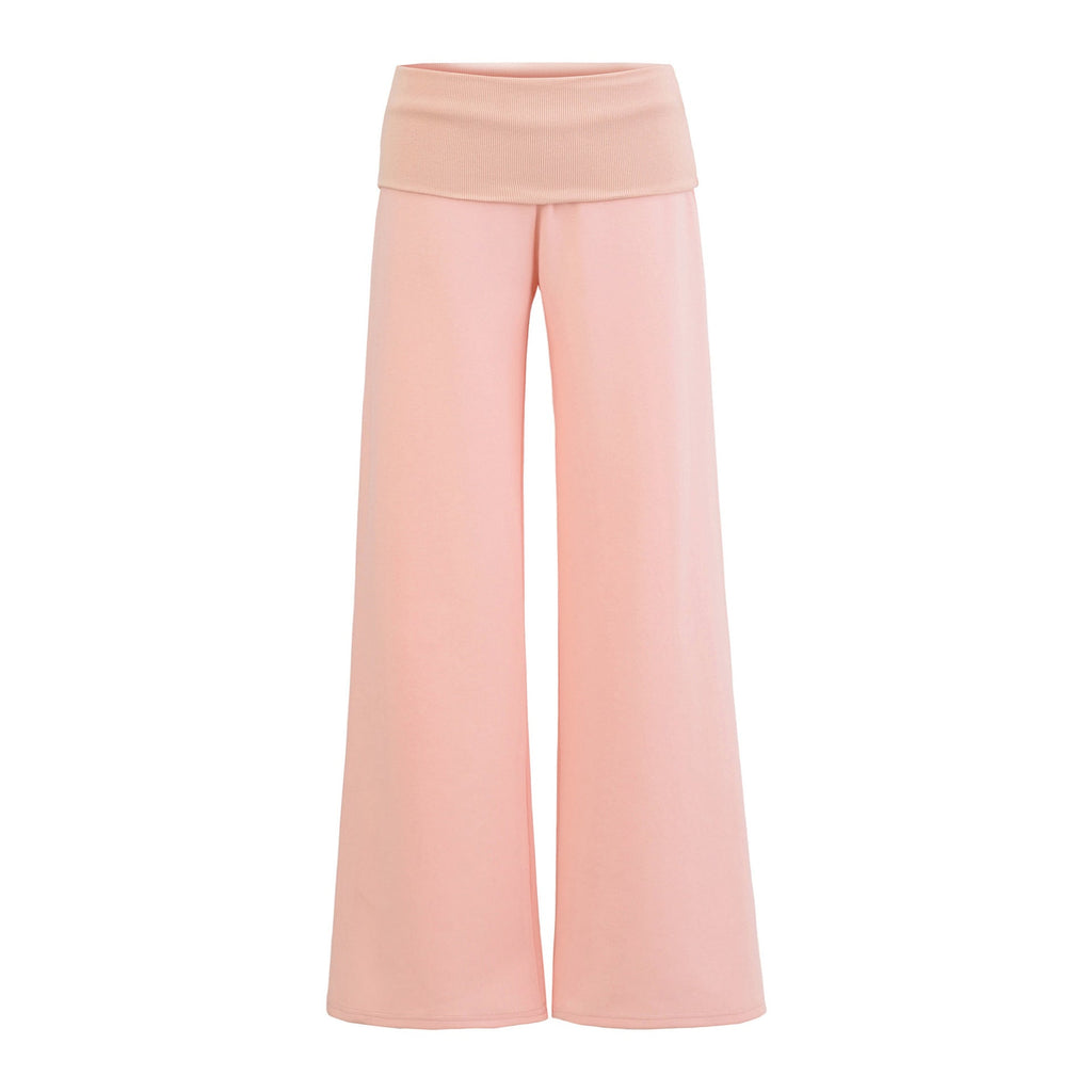 SUENTA Damen Weite Jersey-Loungehose Elastische Bund Komfort Koralle