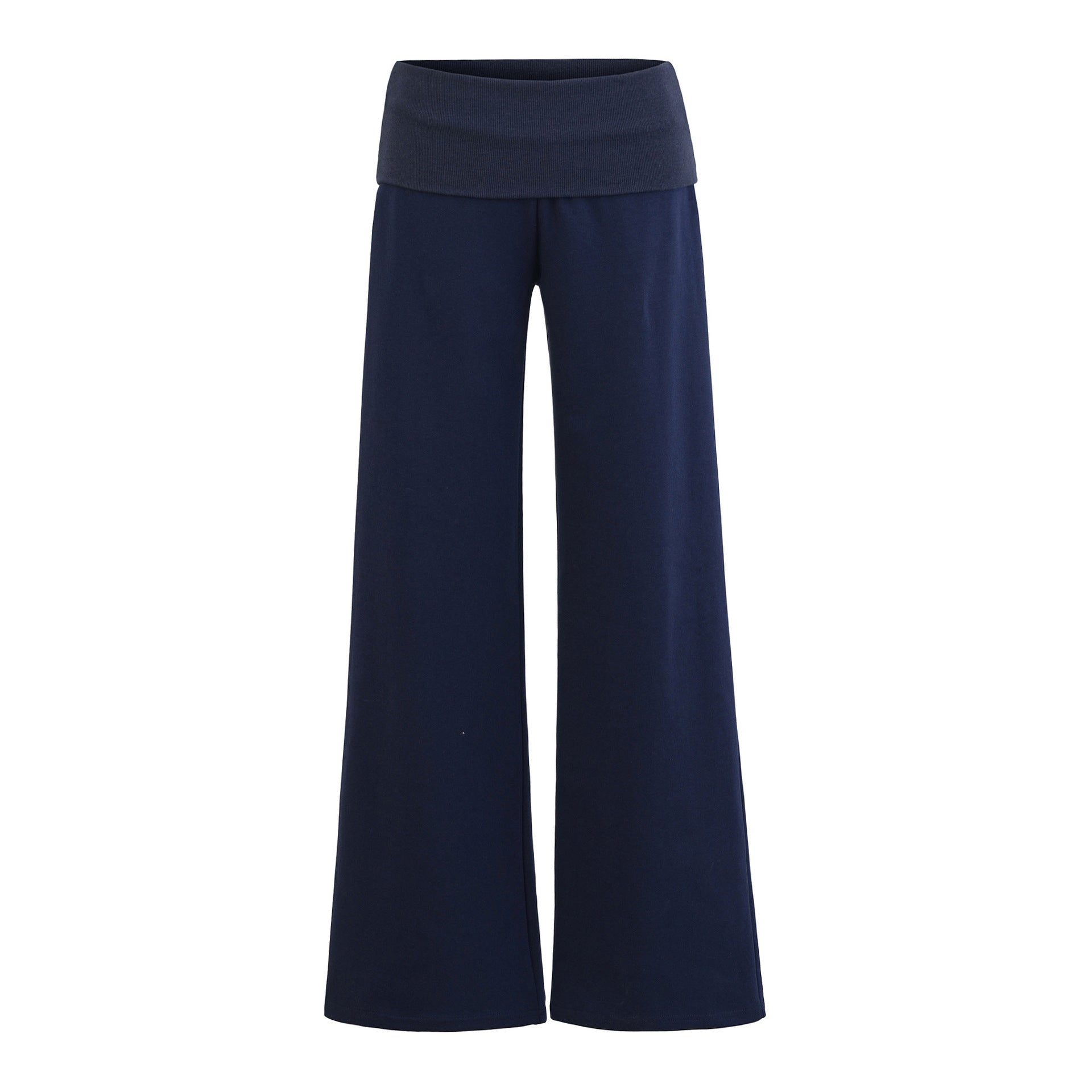 SUENTA Damen Weite Jersey-Loungehose Elastische Bund Komfort Dunkelblau