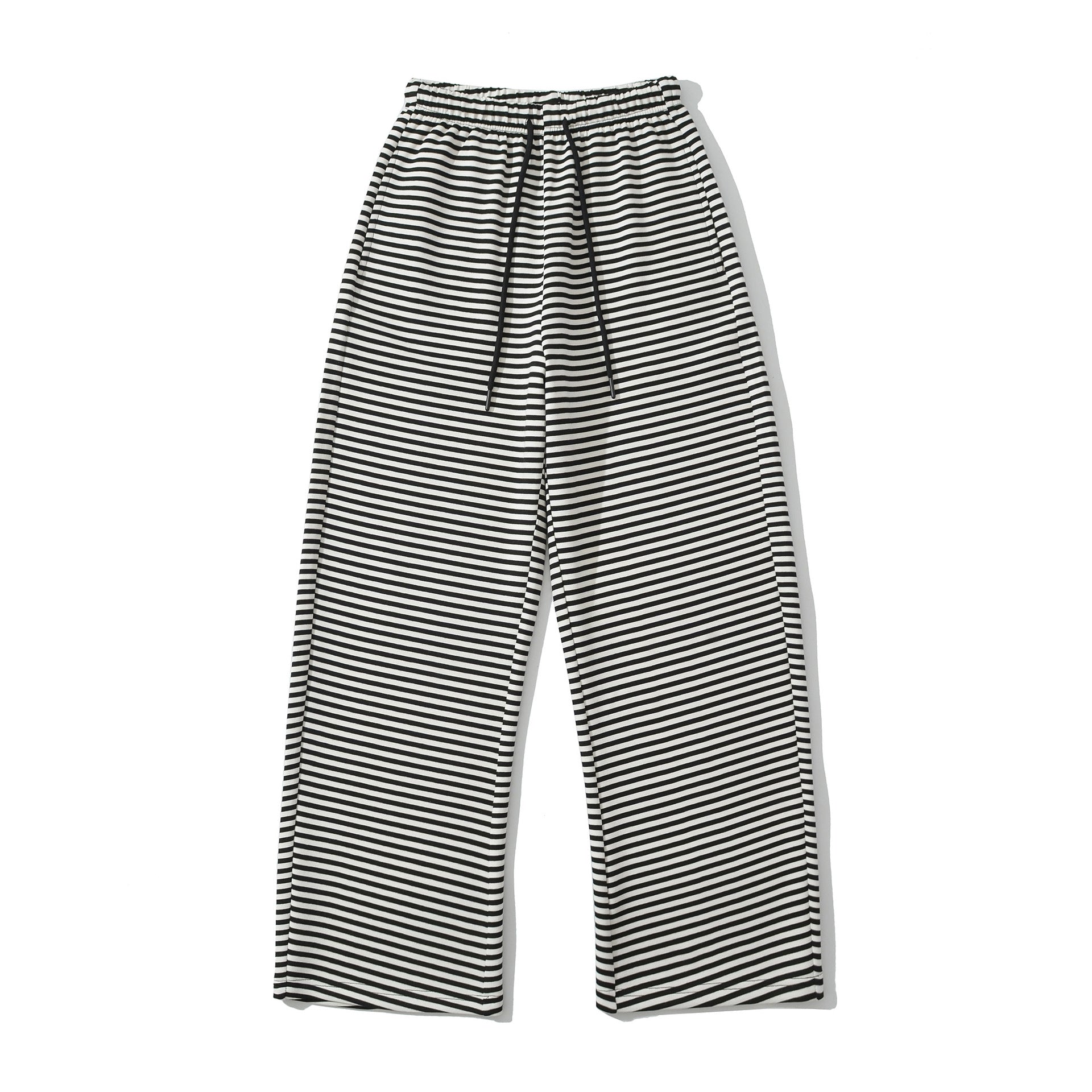 SUENTA Damen weite gestreifte Relax-Hose Streifenmuster Lockeren Schnitt