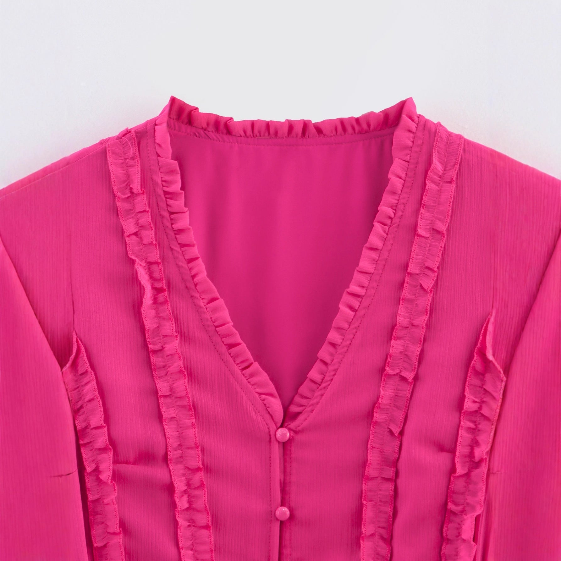 SUENTA Damen Zeitloses Maxikleid Mit Rüschendetails Und Taillengürtel Ärmeln