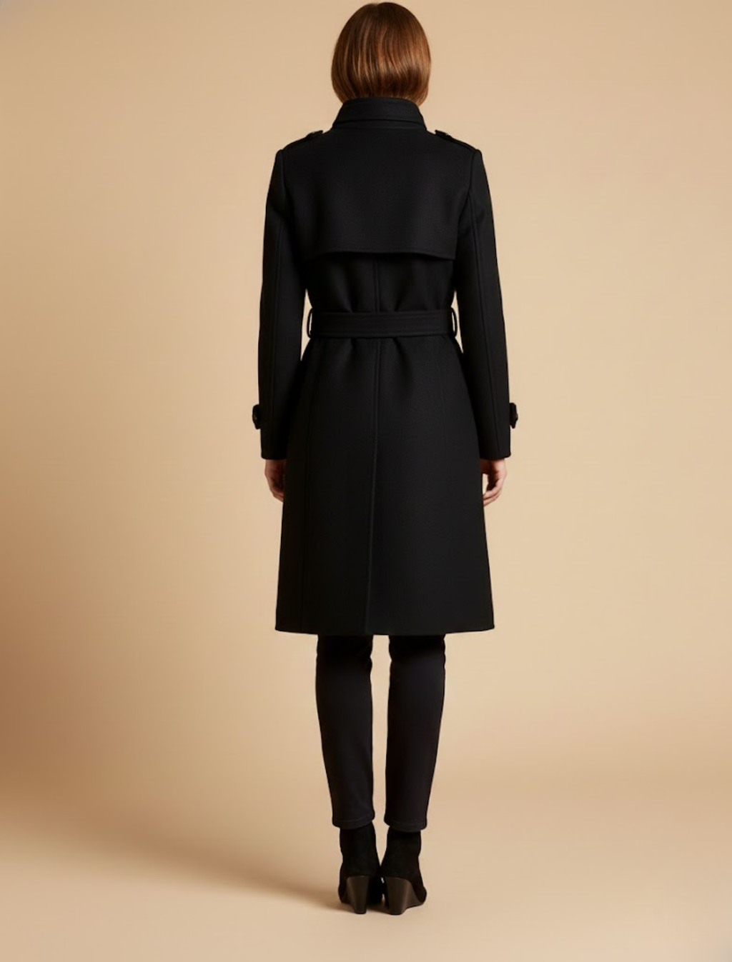SUENTA Damenmantel Mittlerer Länge Mit Klassischem Kragen Für Eleganten Winterlook