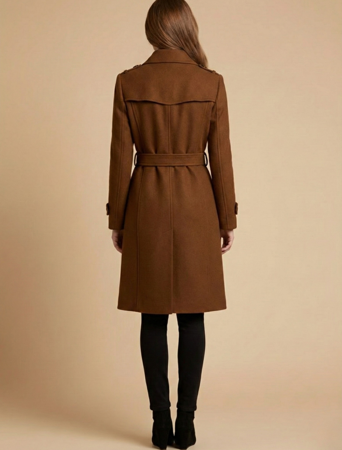 SUENTA Damenmantel Mittlerer Länge Mit Klassischem Kragen Für Eleganten Winterlook