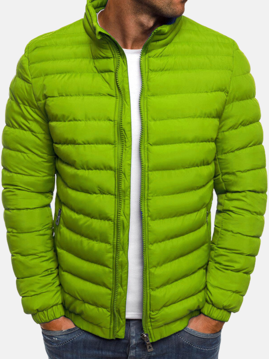 SUENTA Vonker | Daunenjacke Herren Jacke mit Reißverschluss – Luxus Steppjacke Winddicht & Ultraleichte Winterjacke Oliv