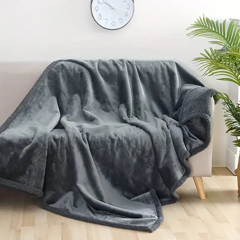 SUENTA Decke Paar Weich Mikrofaser Wasserdicht Schutz für Bett Grau