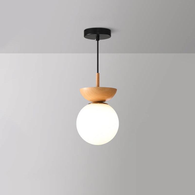 SUENTA Deckenlampe im japanischen Stil Japanese Pendant Lamp Pendelleuchte Holz