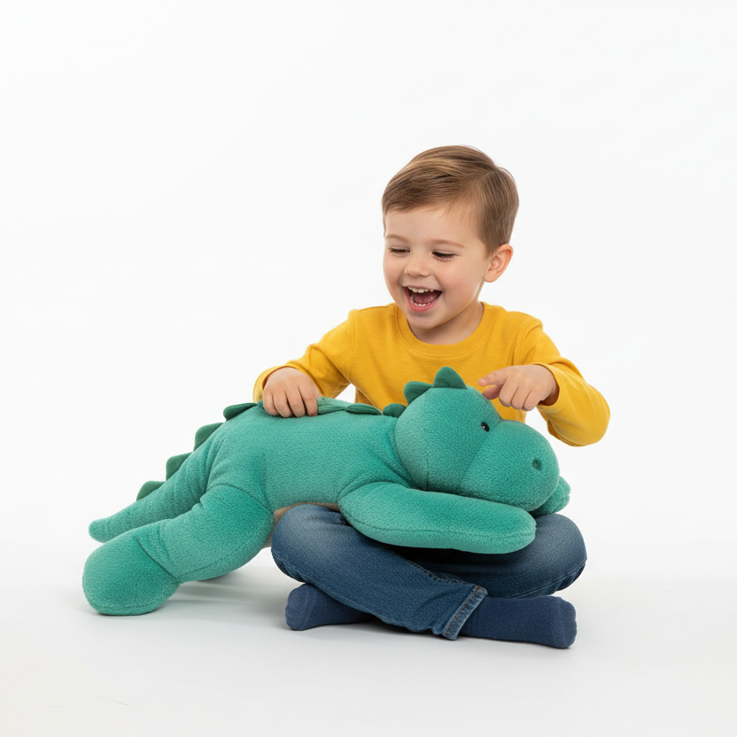 SUENTA Dino-Plüschtier mit Gewicht Geborgenheit Liebe Vertrauen Hochwertigen Materialien