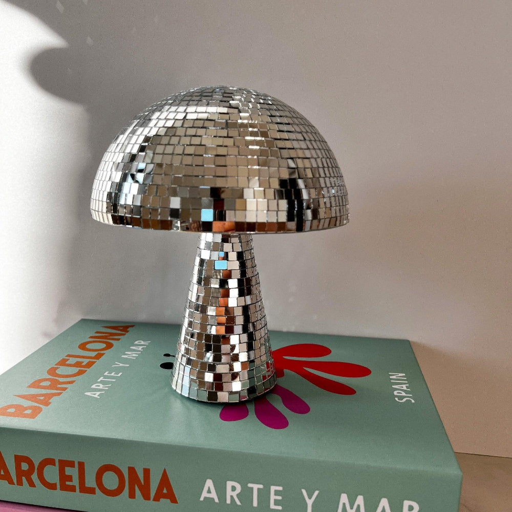 SUENTA Disco Ball Pilzlampe Retro Design Glitzereffekt Licht