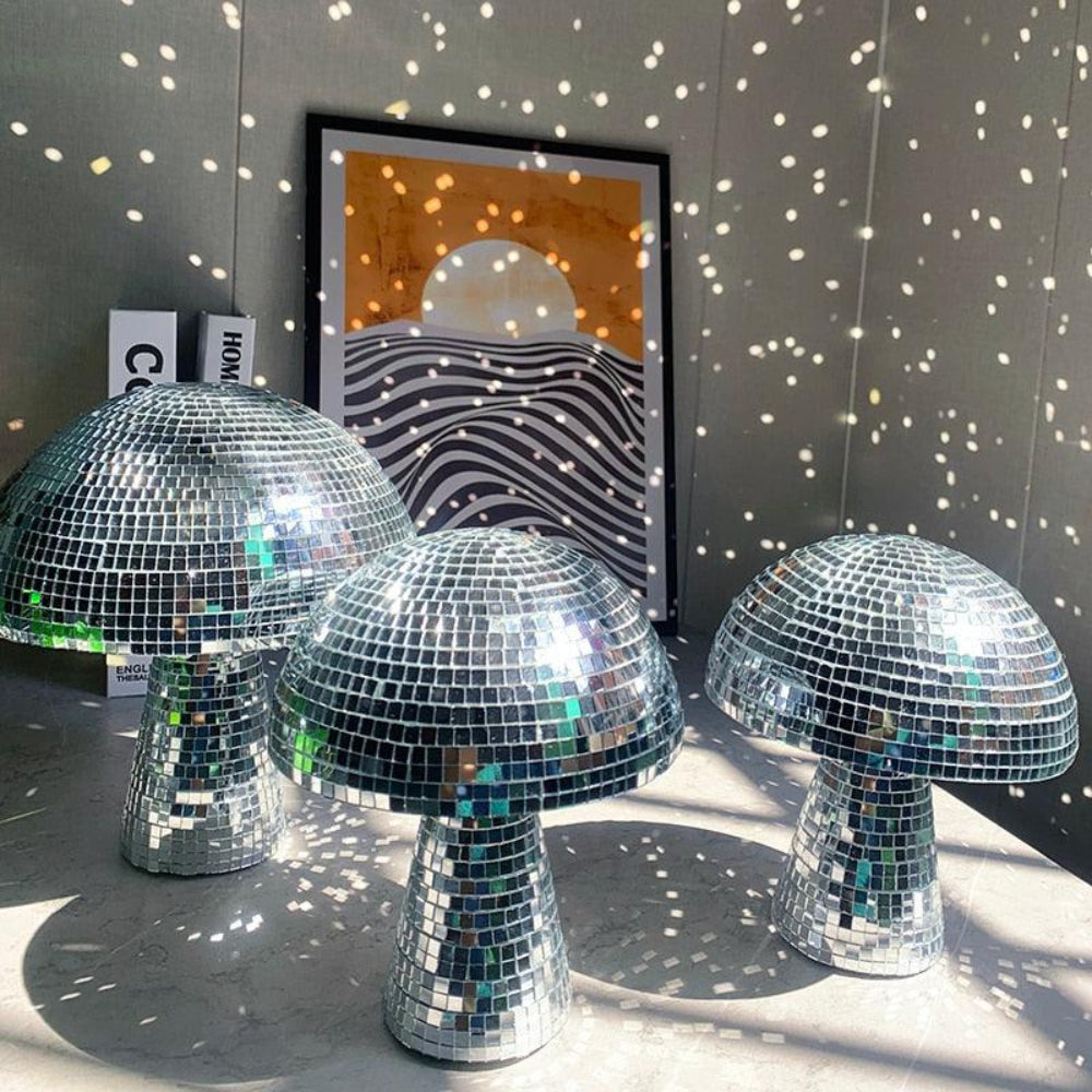 SUENTA Disco Ball Pilzlampe Retro Design Glitzereffekt Licht