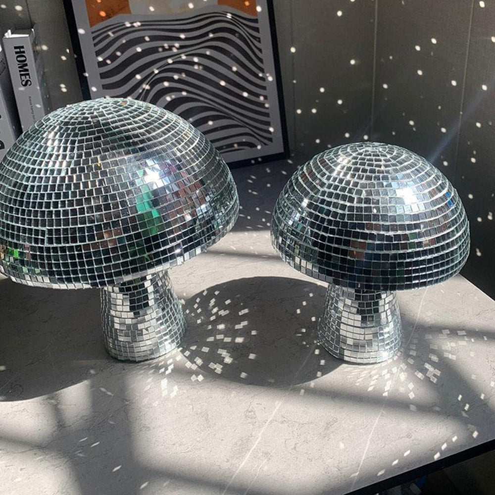 SUENTA Disco Ball Pilzlampe Retro Design Glitzereffekt Licht
