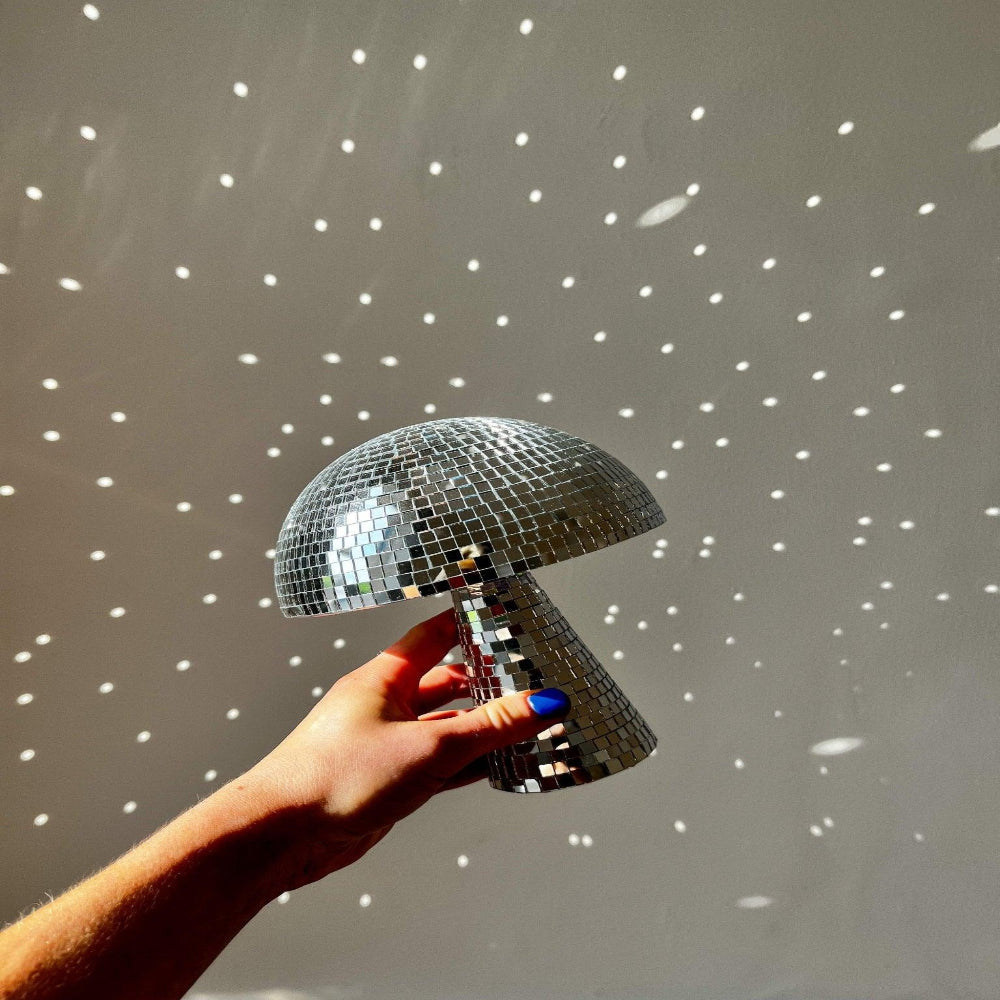 SUENTA Disco Ball Pilzlampe Retro Design Glitzereffekt Licht