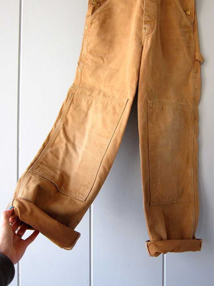 SUENTA Damen Canvas Latzhose – Robuster Overall mit Verstellbaren Trägern und Brusttasche
