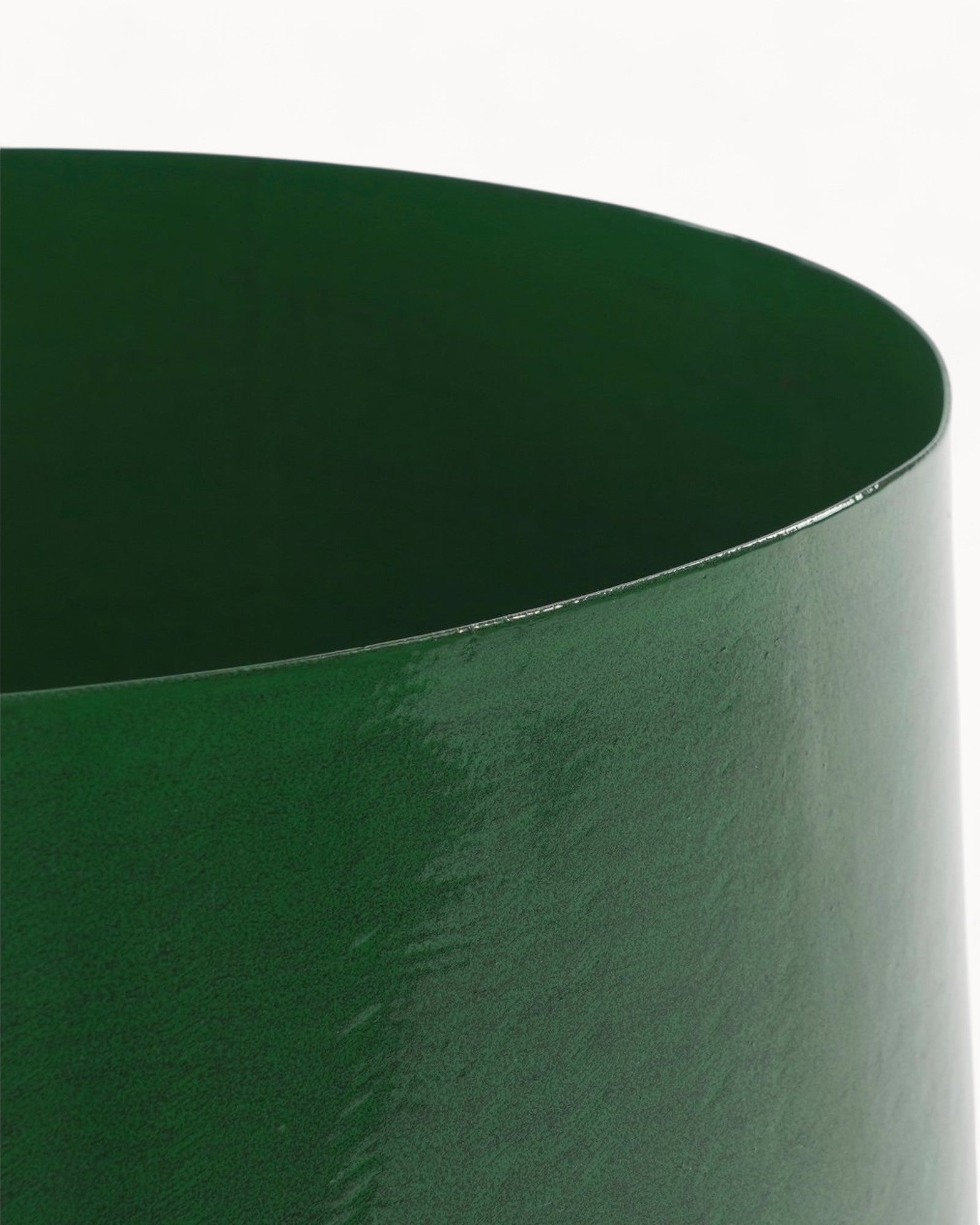 Dunkelgrüner Blumentopf Metall 32 cm im Industriellen Stil für Pflanzen und Dekoration 1