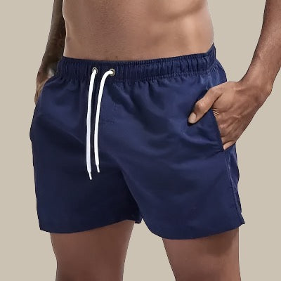 SUENTA Obsidian | Herren Badeshorts schnelltrocknend mit elastischem Bund dunkelblau