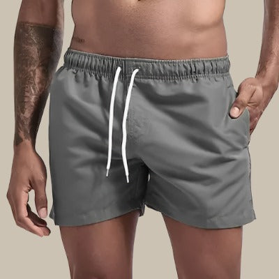 SUENTA Obsidian | Herren Badeshorts schnelltrocknend mit elastischem Bund grau