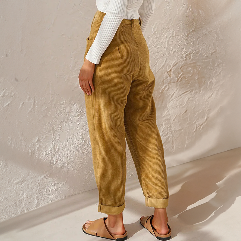 Dôre | Damen Sommer Hose Mit Hoher Taille Und Weitem Bein