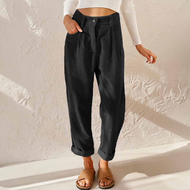 Dôre | Damen Sommer Hose Mit Hoher Taille Und Weitem Bein