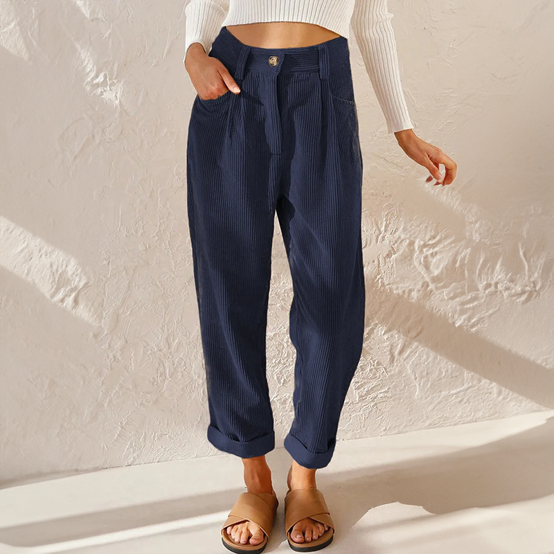 Dôre | Damen Sommer Hose Mit Hoher Taille Und Weitem Bein