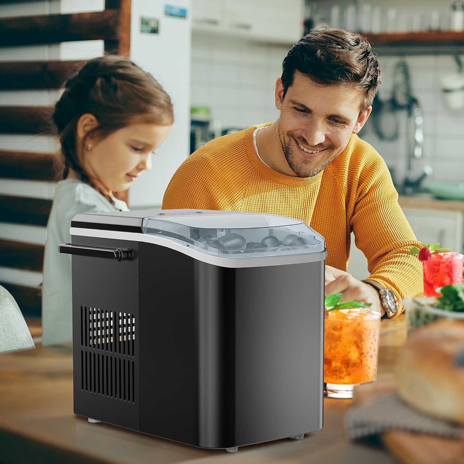 SUENTA Eismaschine Arbeitsplatte Tragbares Kompaktes Design