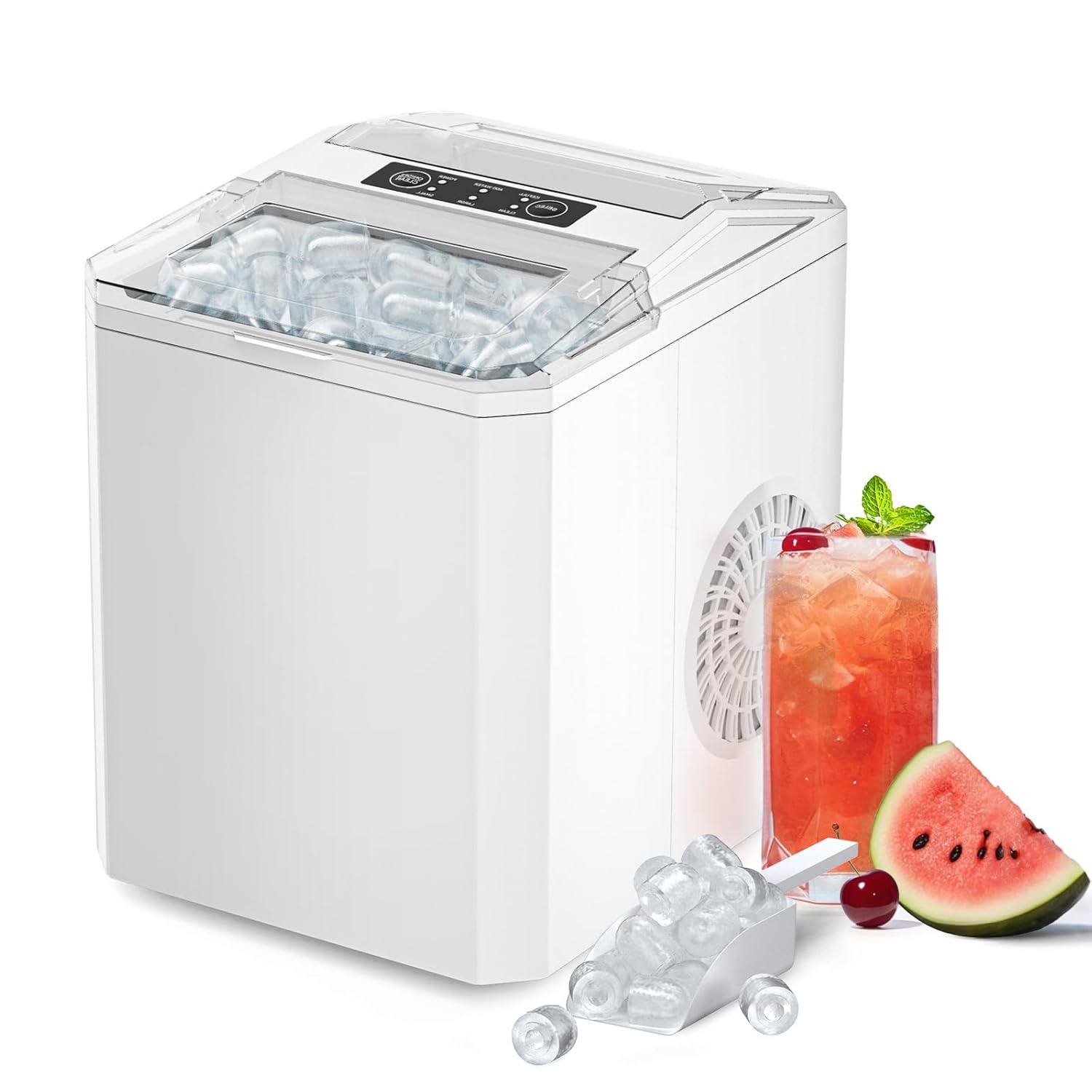 SUENTA Eismaschine Arbeitsplatte Tragbares Kompaktes Design Weiß