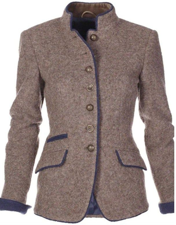 SUENTA Damen Jacke Unifarben Design Pflegeleicht