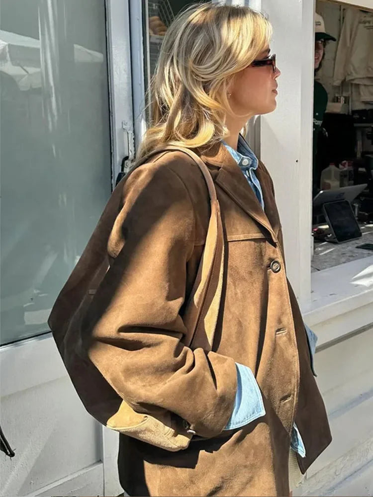SUENTA Damen Herbstjacke Bequem Passform Perfekt Ideal Für Herbst Elegante Jacke