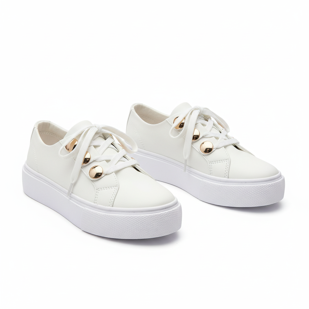 SUENTA Damen Elegante und farbenfrohe Damen Sneaker aus Leder