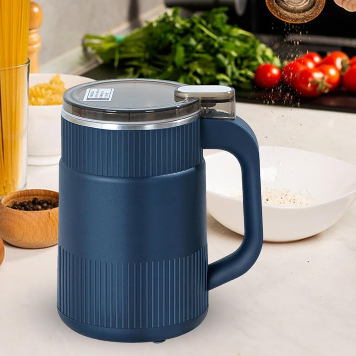 SUENTA Elektrische Getreidemühle Für Frisches Mehl Zu Zuhause Blau