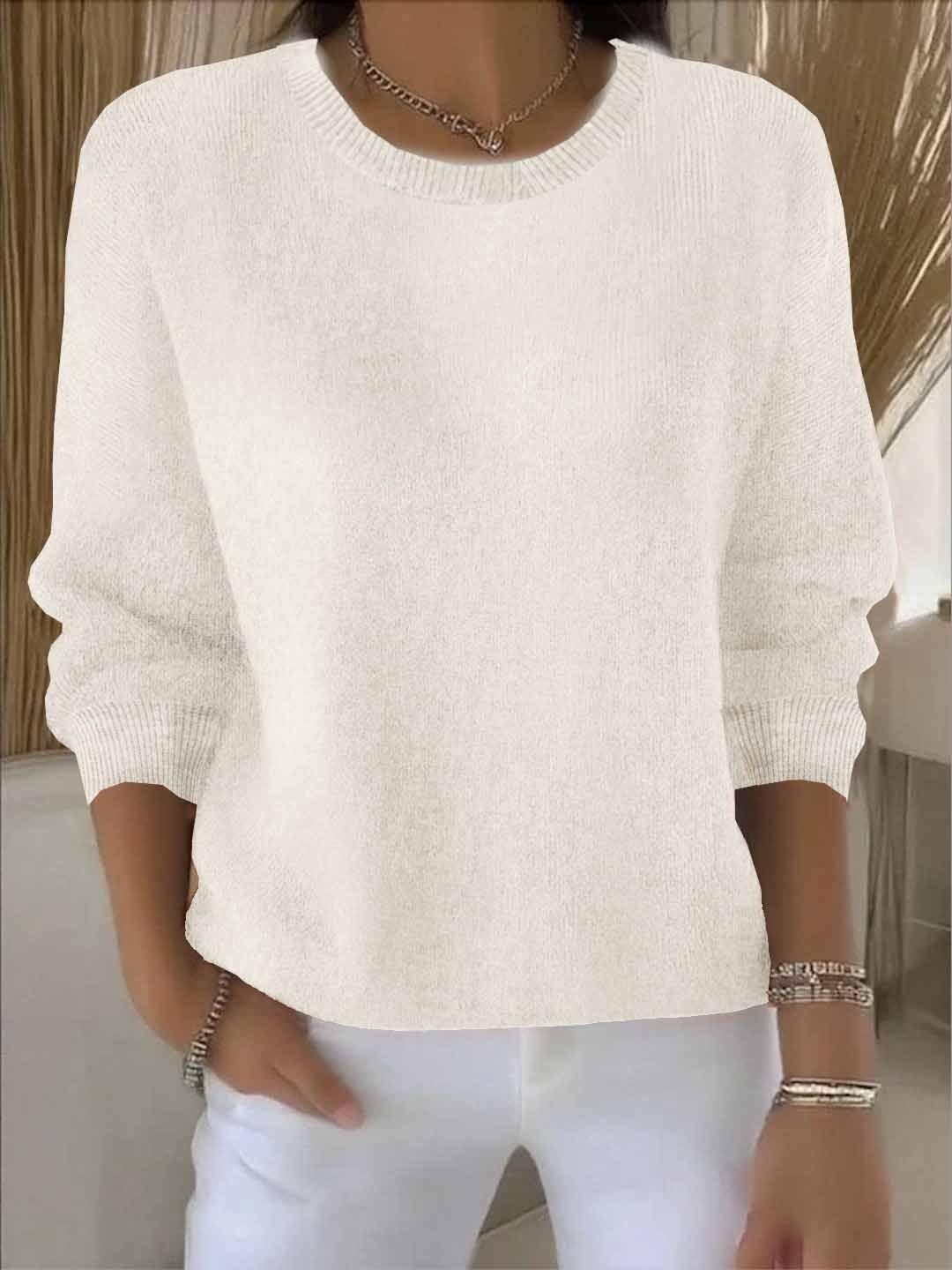Luna | Damen Alltagstauglicher Winter-Strickpullover