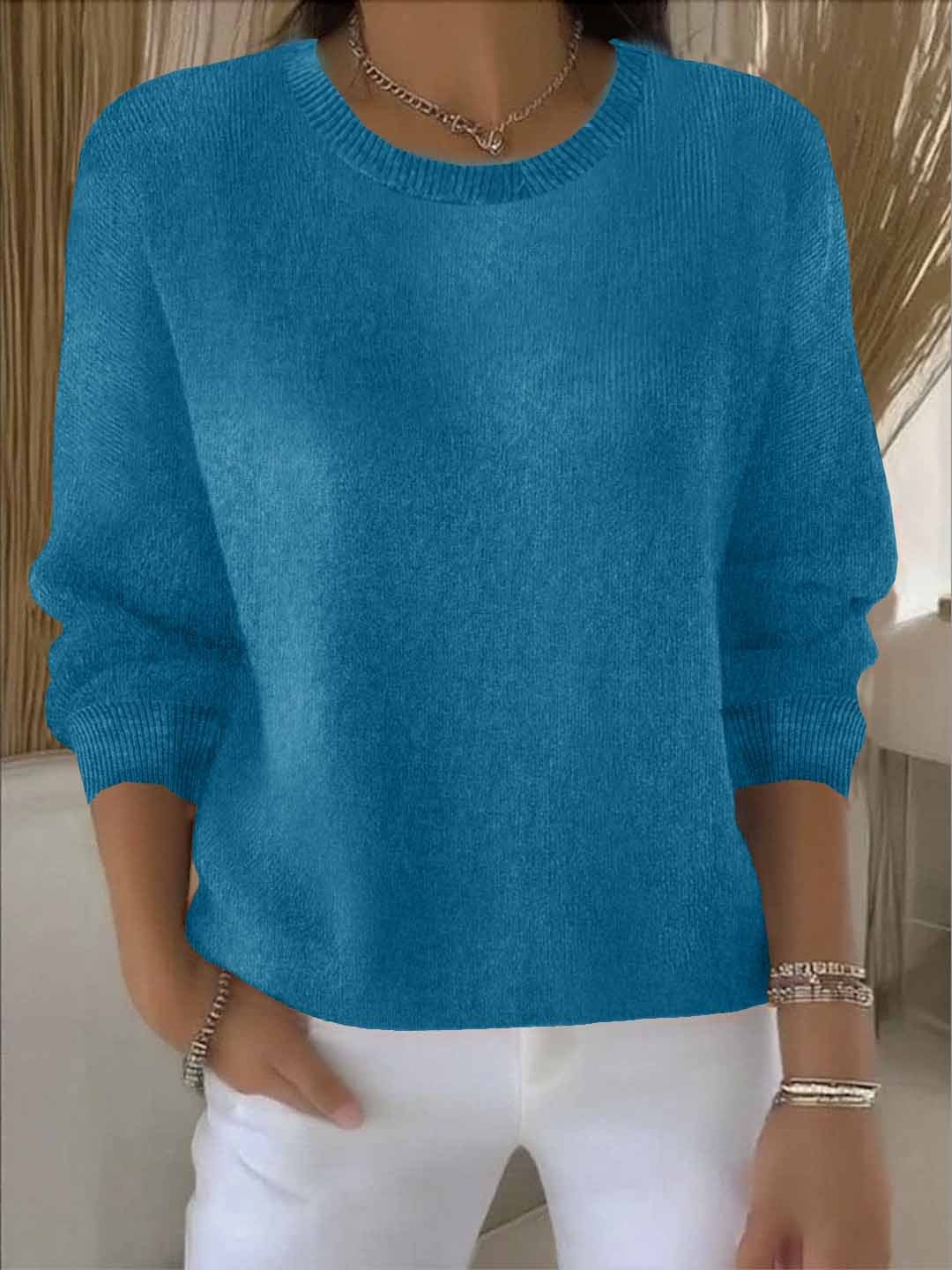 Luna | Damen Alltagstauglicher Winter-Strickpullover