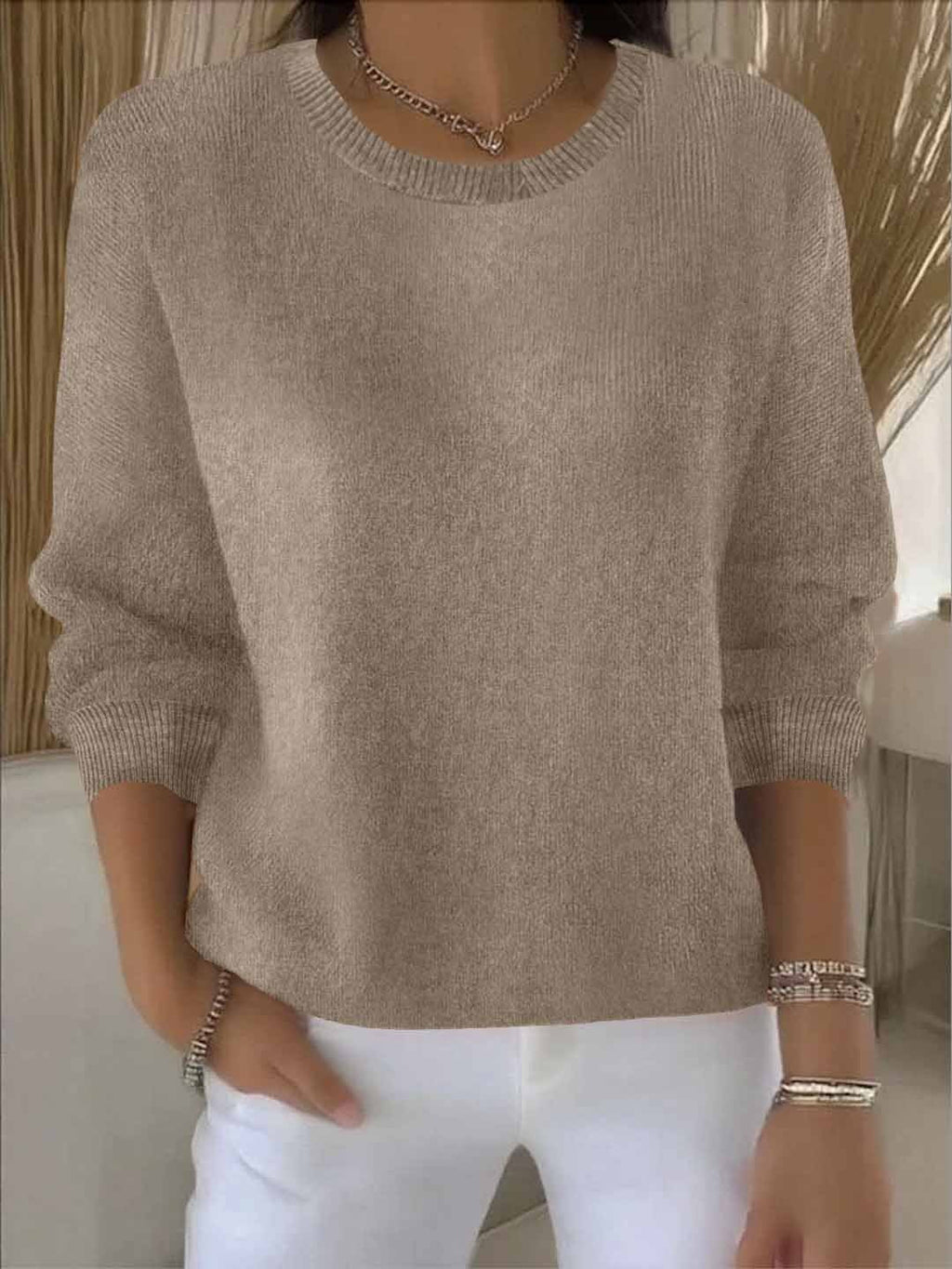 Luna | Damen Alltagstauglicher Winter-Strickpullover