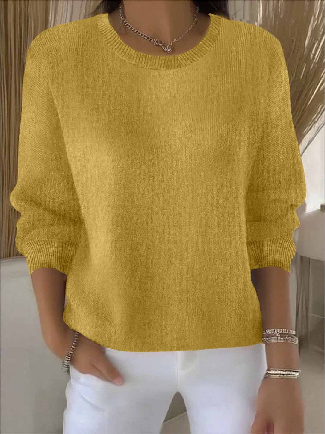 Luna | Damen Alltagstauglicher Winter-Strickpullover
