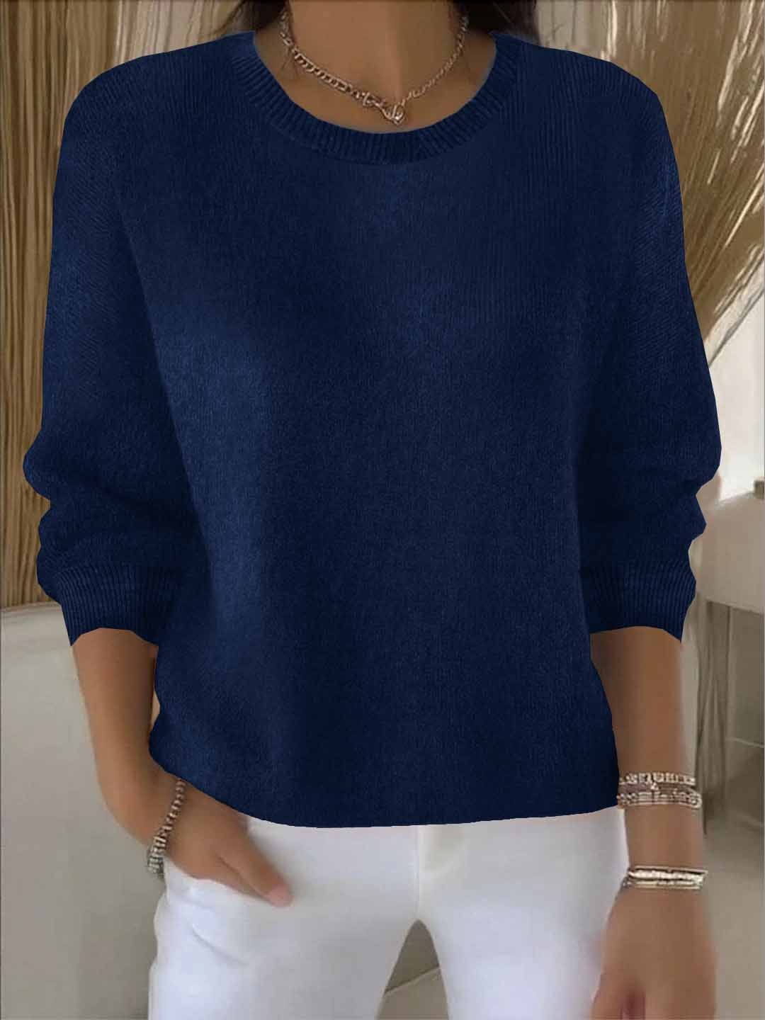 Luna | Damen Alltagstauglicher Winter-Strickpullover