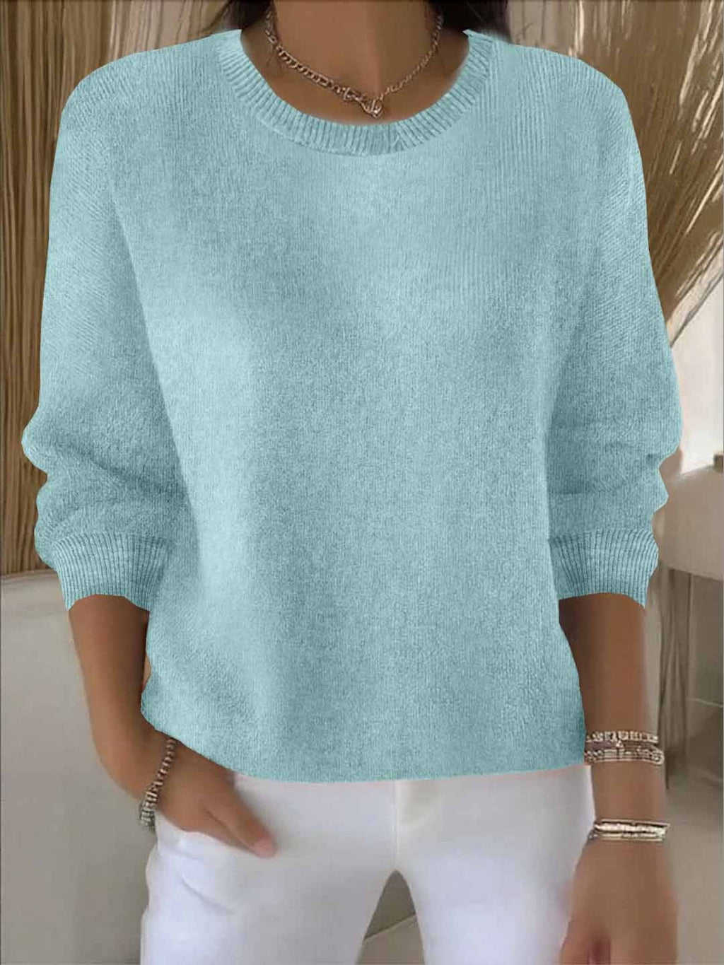 Luna | Damen Alltagstauglicher Winter-Strickpullover