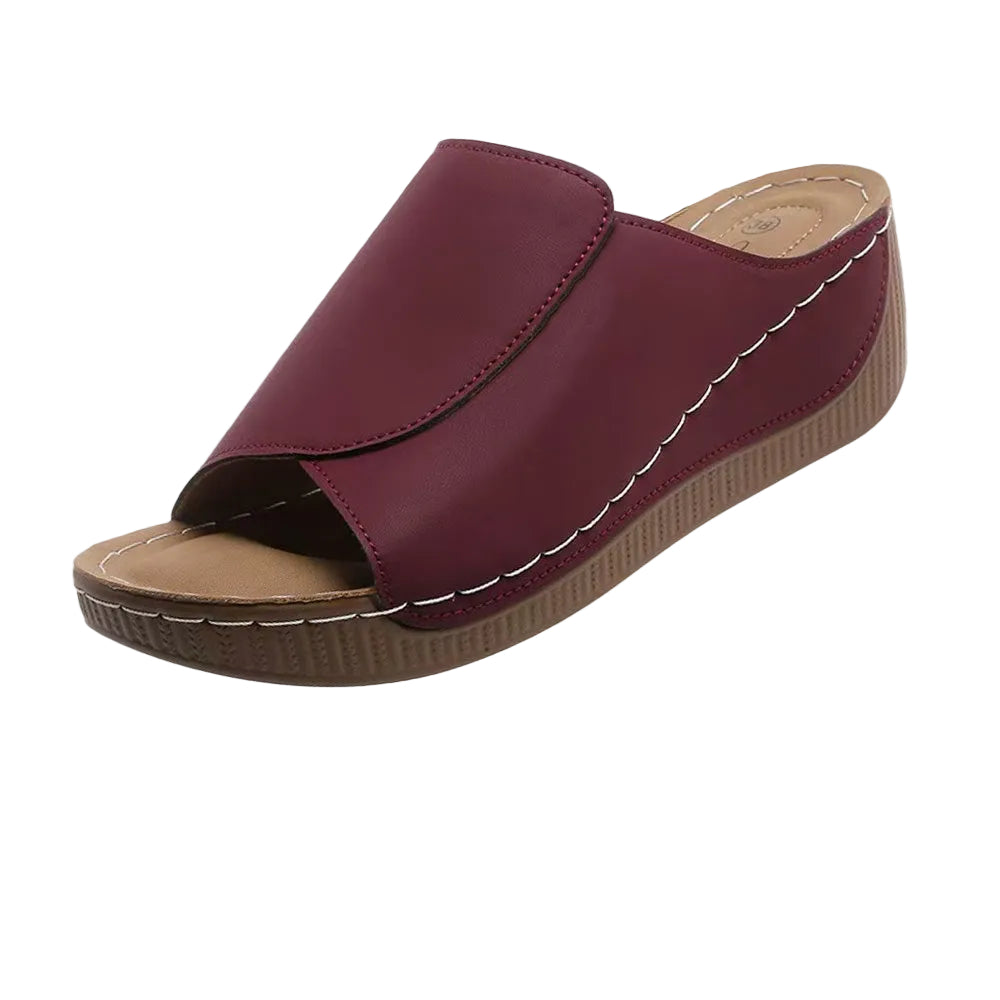 SUENTA Sahara | Damen Sandalen – Hochleistungs-Antirutschsohle, Unterstützung & Schmerzfreier Gehkomfort Weinrot