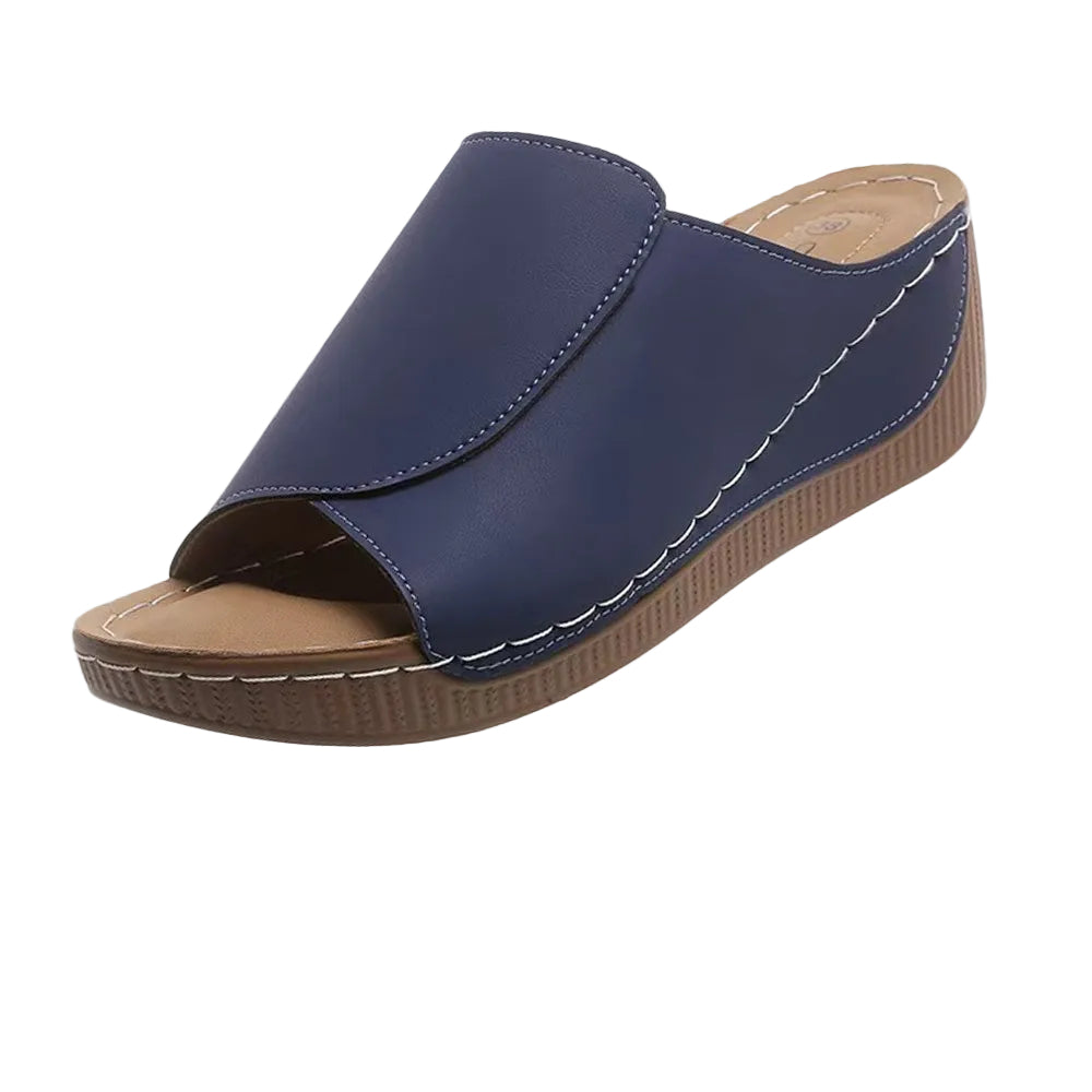 SUENTA Sahara | Damen Sandalen – Hochleistungs-Antirutschsohle, Unterstützung & Schmerzfreier Gehkomfort Marineblau