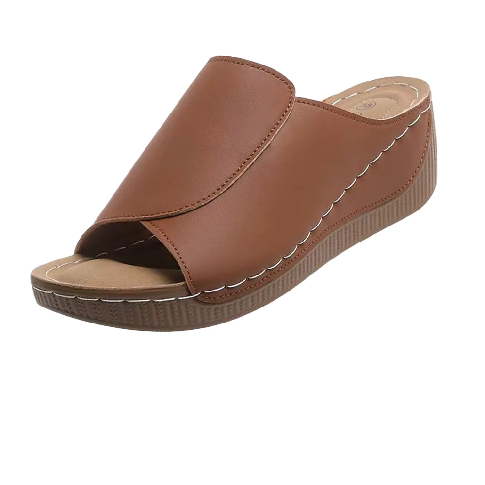 SUENTA Sahara | Damen Sandalen – Hochleistungs-Antirutschsohle, Unterstützung & Schmerzfreier Gehkomfort Braun