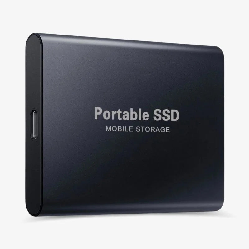 SUENTA Externe SSD-Festplatte Aluminium Tragbarer Speicher Schwarz