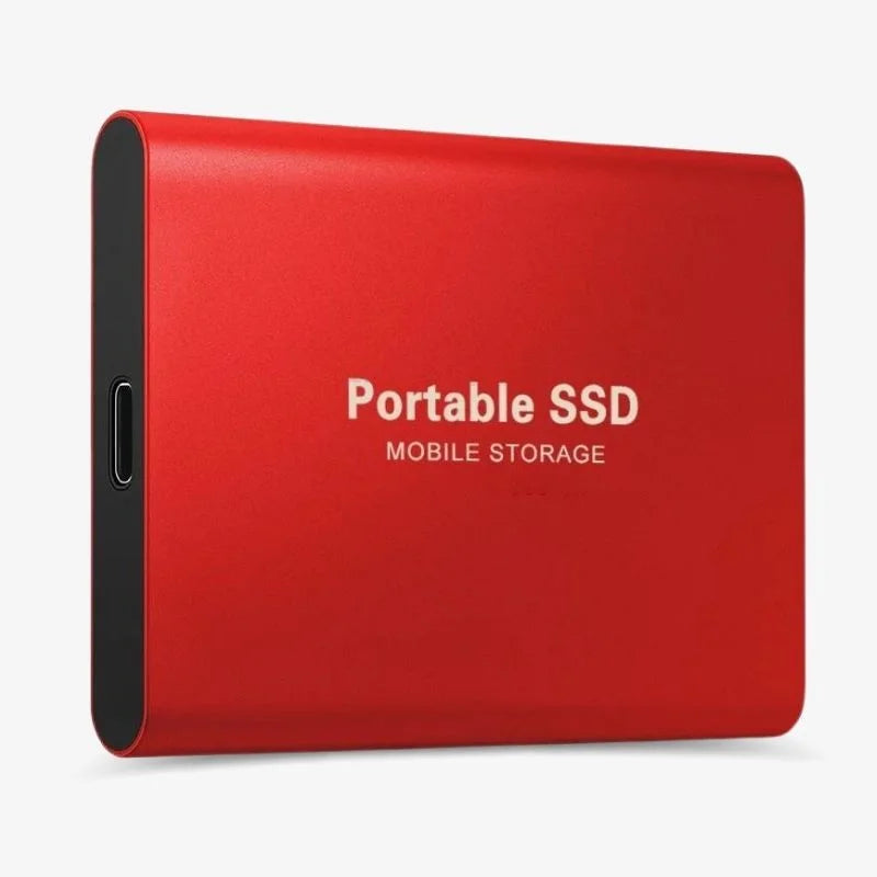 SUENTA Externe SSD-Festplatte Aluminium Tragbarer Speicher Rot