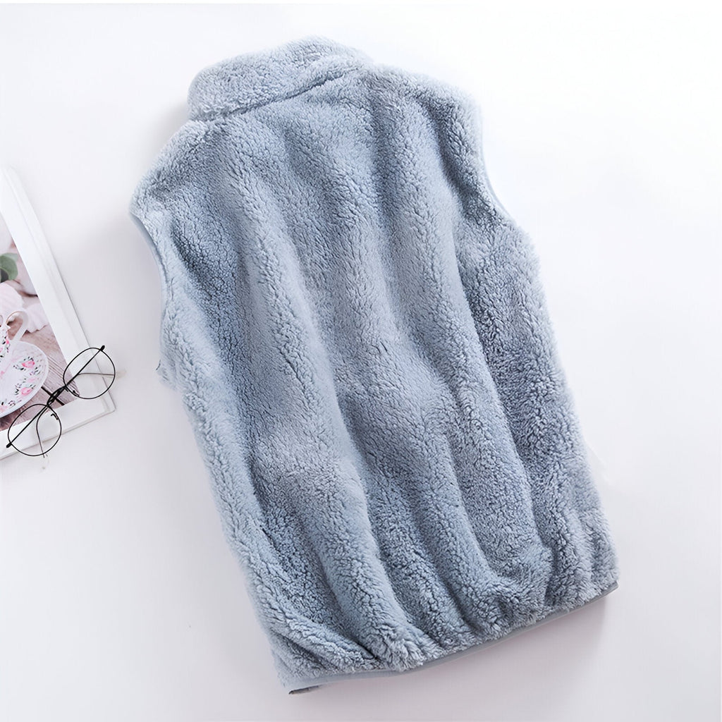 SUENTA Frauen Polar Fleece-Winterweste Ärmellose Weste Warm