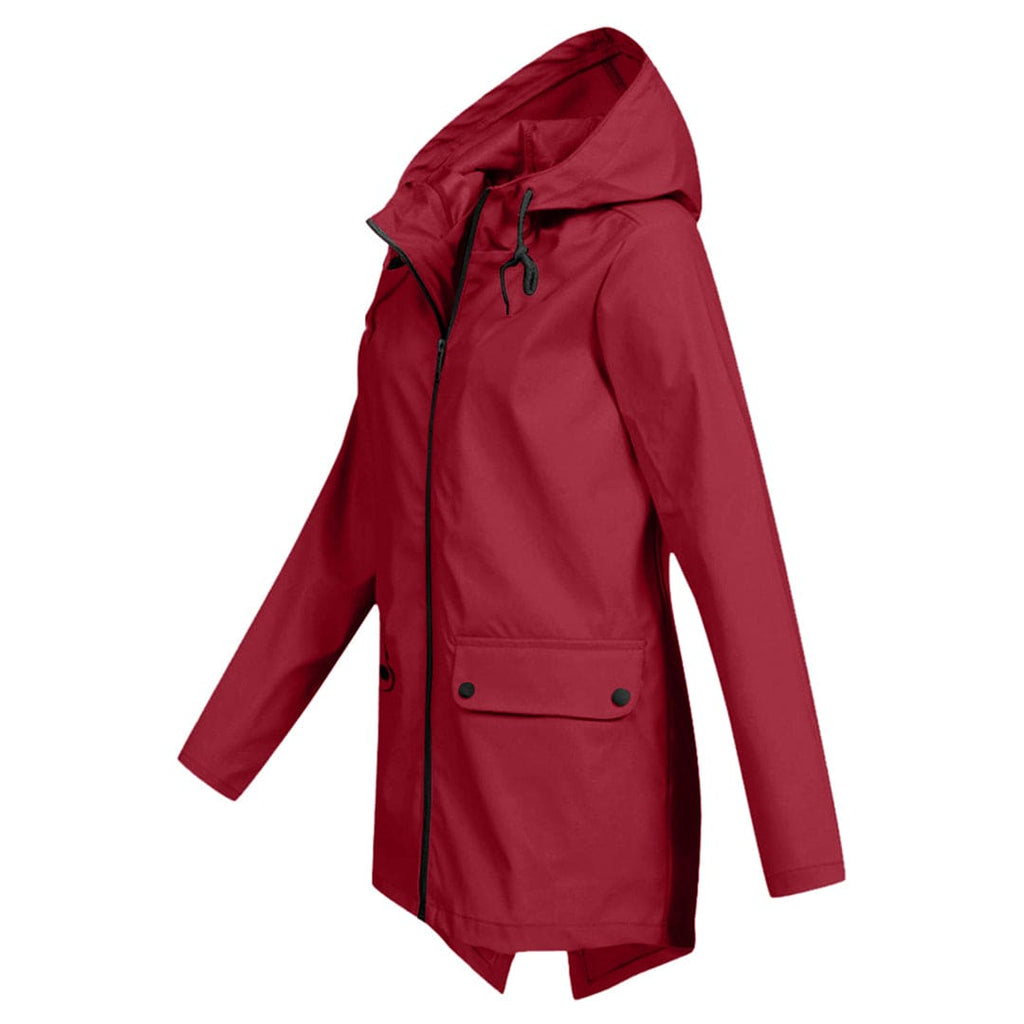 SUENTA Regenjacke Damen Kapuze Wasserdichte Leicht Atmungsaktiv - Winterjacke Damen