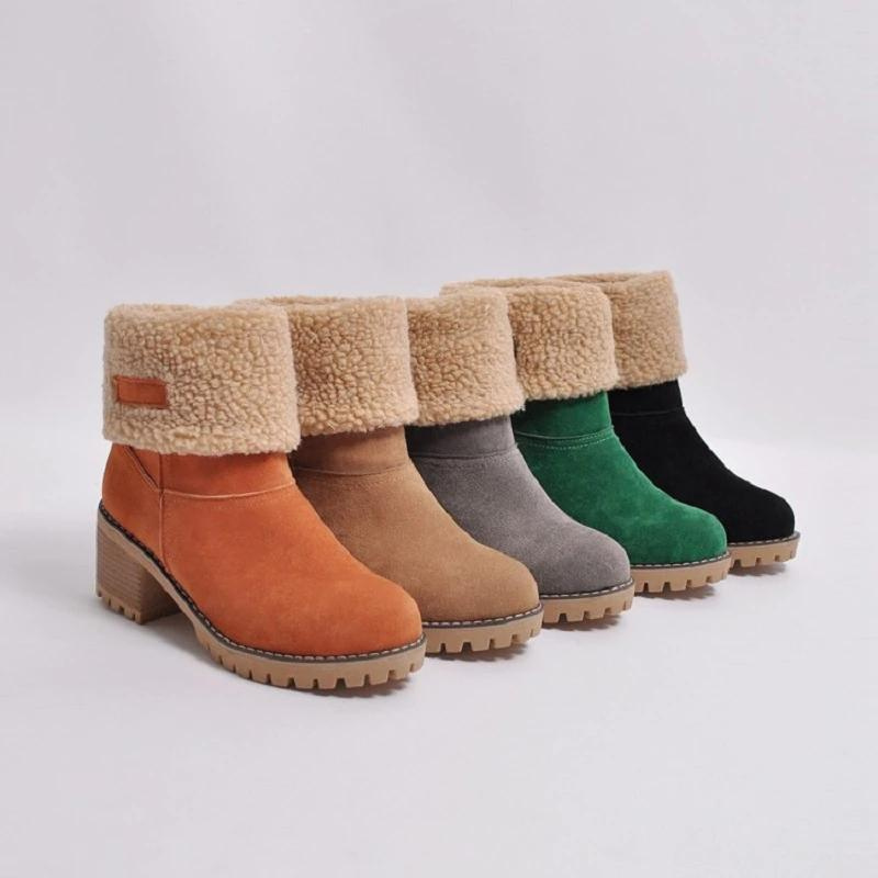 SUENTA Damenstiefel Warme Gefütterte Für Den Winter Bequem - Winterstiefel