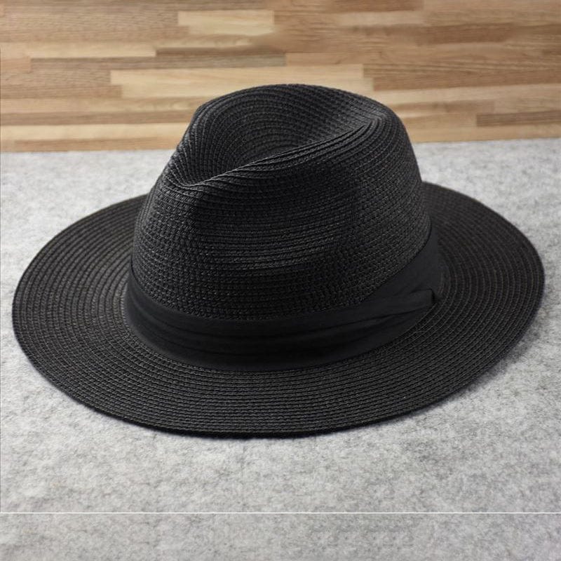 SUENTA Fedora Filzhut Weiß Mit Schwarzem Band Einheitsgröße Schwarz