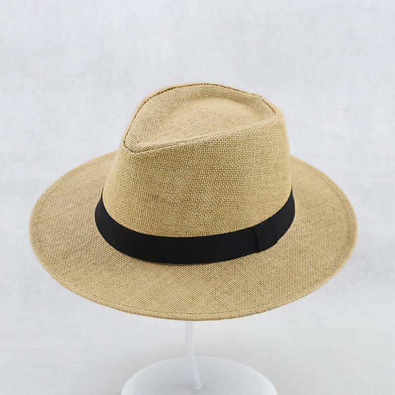 SUENTA Fedora Filzhut Weiß Mit Schwarzem Band Einheitsgröße Khaki