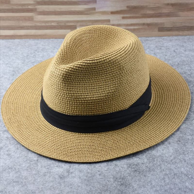 SUENTA Fedora Filzhut Weiß Mit Schwarzem Band Einheitsgröße Beige