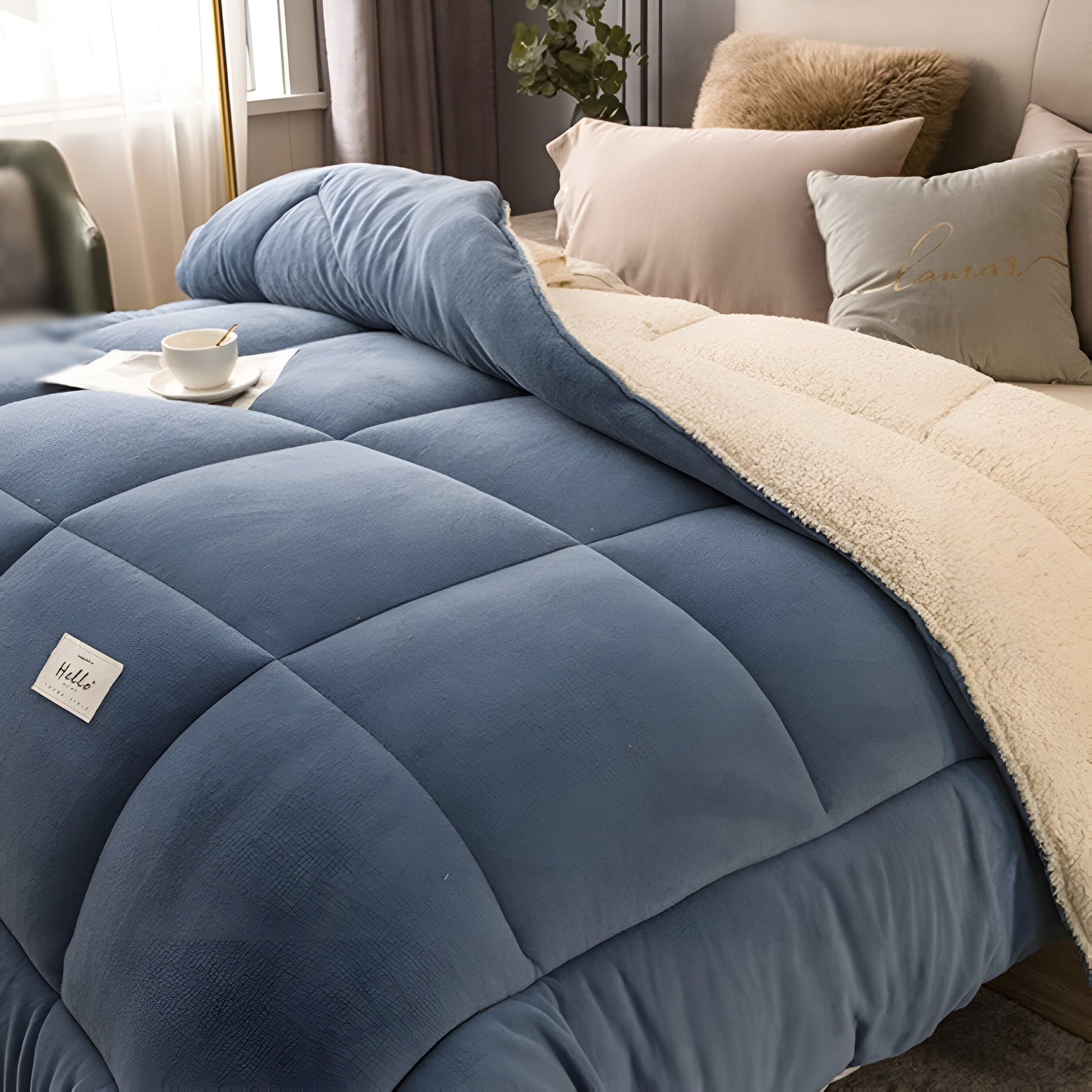 SUENTA Fleecomforter Flauschige Bettdecke aus hochwertigem Fleece und Mikrofaser