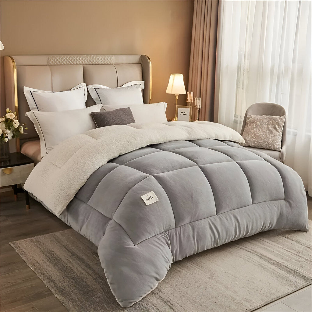 SUENTA Fleecomforter Flauschige Bettdecke aus hochwertigem Fleece und Mikrofaser